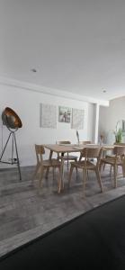 a dining room with a table and chairs at Casa Sole in Murg