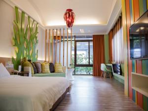 سرير أو أسرّة في غرفة في Bethlehem B&B