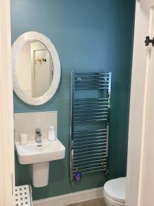 ein Badezimmer mit Waschbecken und Spiegel in der Unterkunft Double Ensuite Room, Bray in Bray