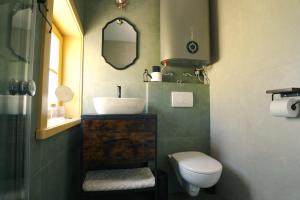 a bathroom with a sink and a toilet at Lady Wine in Plešivica +55 photos