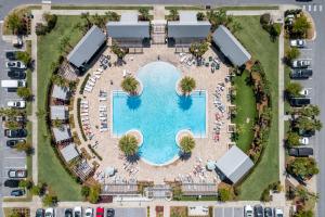 an overhead view of a pool at a resort at Mystic Seas in Watersound Beach