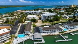 an aerial view of a resort with a marina at Old Marco Inne 403 in Marco Island