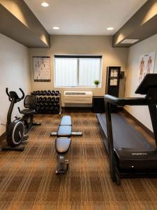 a gym with treadmills and a treadmill at Quality Inn & Suites Sequim at Olympic National Park in Sequim