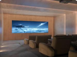 a room with a wall with a plane on the wall at Beach GAV Resort in Salinópolis