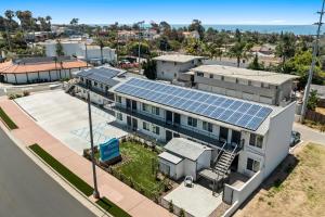 an aerial view of a house with solar panels on it at Hotel Miramar in San Clemente