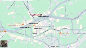 a map of the city of aberdeen with orange dots at Les Vans Centre-village in Les Vans