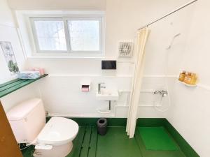 a bathroom with a toilet and a sink and a shower at おきなわ民泊海族 in Okinawa City +15 photos