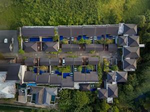 an overhead view of a row of houses at Teratai Villa Canggu by Ini Vie Hospitality in Canggu
