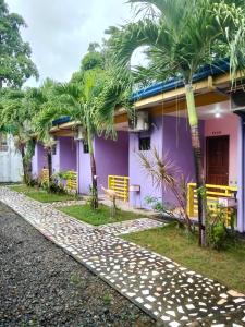 a house with palm trees in front of it at Janisah Pension House in Narra
