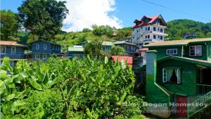 a group of houses in a town with a building at Baey Bōgan Homestay in Sagada