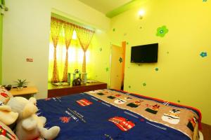 Televiisor ja/või meelelahutuskeskus majutusasutuses Time Travelodge Homestay