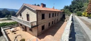 an aerial view of a building with a balcony at Afouteza in Pontevedra