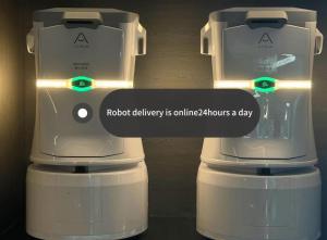 two blenders are sitting next to each other at Atour Hotel Shanghai Caohejing in Shanghai