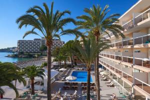 ein Bild eines Resorts mit Palmen und einem Swimmingpool in der Unterkunft Zel Mallorca in Palmanova + 89 Fotos