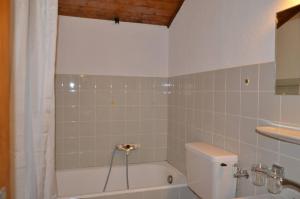 a bathroom with a tub and a toilet and a sink at Dent-Blanche in Les Collons