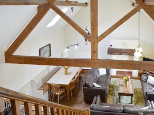 an overhead view of a living room and dining room at Riverview - Ioj in Brandesburton