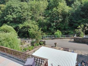 an overhead view of a house with a roof at Rurterasse in Monschau +6 photos