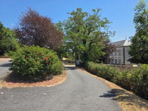 an empty road in front of a building at Maison Lanty in Lanty