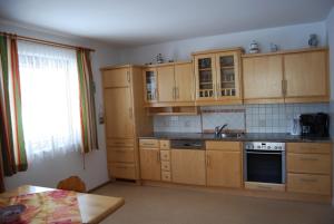 Kuchyň nebo kuchyňský kout v ubytování Appartement Zweikofelblick