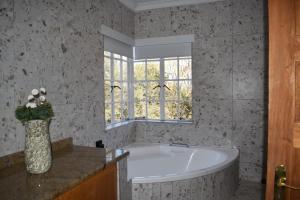 a bath tub in a bathroom with a window at Villa Euris Guesthouse in Brits +24 photos