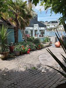 a house with a bunch of plants and flowers at Polmarine in Polruan