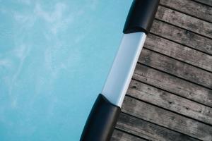 a black and white object sitting on top of a building at Kellerstöckl Kranach 76 in Gamlitz