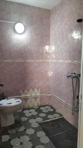 a bathroom with a toilet and a sink at Hebergement Tamazight 2 in Tarrast +30 photos