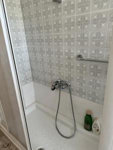 a shower with a shower head in a bathroom at Casiña Carreiro in Beade +37 photos