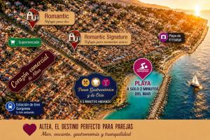 a map of a concert with a crowd of people at Romantic - Garaje Incluido & ApartamentosAltea in Altea