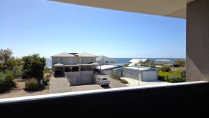 a view from a window of a house at Beach & Bubbles in Port Moonta