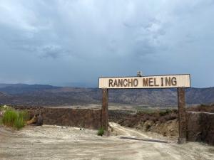 a street sign in the middle of a dirt road at #4- Rancho Meling in Camalú