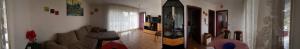 a hallway with a living room with a couch at Adler Gaststube Hotel Biergarten in Bad Rappenau