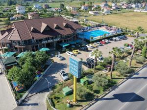 an overhead view of a resort with a parking lot at Resort Nord Park in Fushë-Krujë