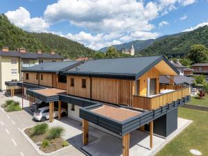 an overhead view of a house with a roof at Gratzenthal Boutique Apartments in Hollenstein an der Ybbs
