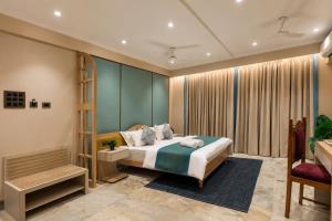 a bedroom with a bed in a room at MG Villa - A Boutique Stay in Navi Mumbai