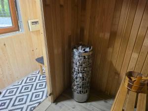 a trash can in a corner of a room at NAJ village in Cetinje +230 photos