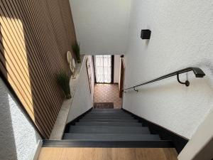 a view of a staircase in a building at Ferienhaus Weitblick in Oberthal