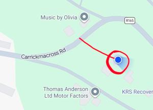 eine Karte der Theolis Ambassador Lab Motorfabriken in der Unterkunft corrygarry in Kingscourt