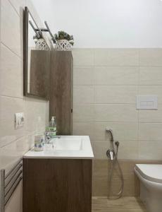 a bathroom with a sink and a toilet at Cielo e Mare in Scalea