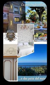 a collage of pictures of a bedroom and a blue at Residenza B&B Salge Colonnella in Colonnella
