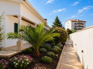 a garden in front of a house with plants at Casa com Alma by LovelyStay in Fátima