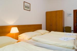 Postel nebo postele na pokoji v ubytování Městský Hotel Dorinka