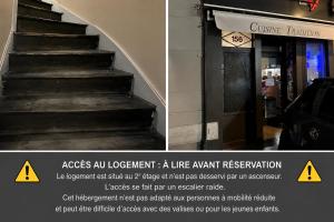 an image of a staircase in a building with a sign that readsagos an ingredient at Studio - Le Bourgogne 21 in Orléans