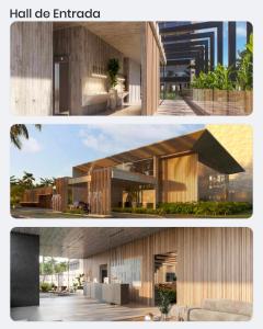 two different views of a building at BEACH RESORT Em SALINAS in Salinópolis