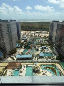 an aerial view of a resort with a water park at BEACH RESORT Em SALINAS in Salinópolis