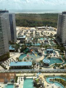 an aerial view of a water park with several pools at BEACH RESORT Em SALINAS in Salinópolis