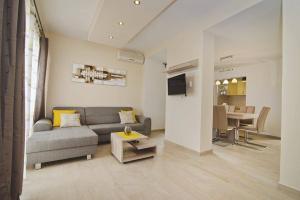 Χώρος καθιστικού στο Apartment Obratov