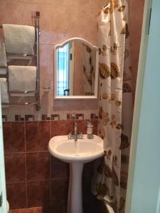 a bathroom with a sink and a mirror at Zenith Guest House in Kislovodsk