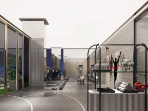 a rendering of a building with a gym at INNSiDE by Meliá Bangkok Sukhumvit in Bangkok +37 photos