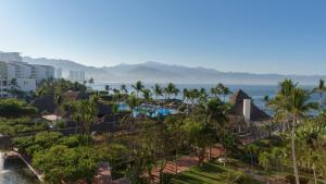 an aerial view of the resort with the ocean in the background at Meliá Puerto Vallarta in Puerto Vallarta